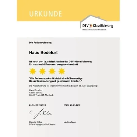 Apartment Haus Bodefurt Altenbrak